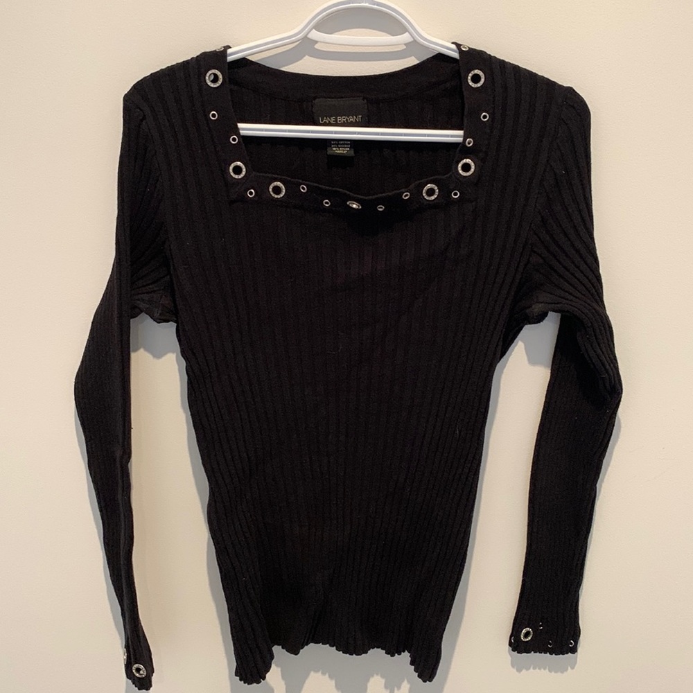 Lane Bryant size 14/16 square neck sweater 90s Y2K